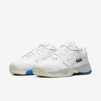 Nike Court Lite 2 Premium - Férfi Teniszcipő - Fehér/Platina/Királykék